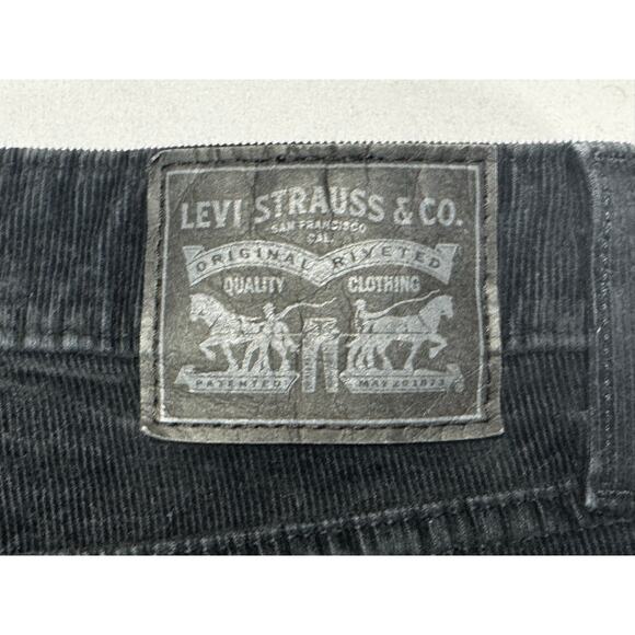 Levi's 726 Women's High Rise Flare Leg Black Corduroy Pants - 30x30 (29x29.5) - Picture 3 of 6